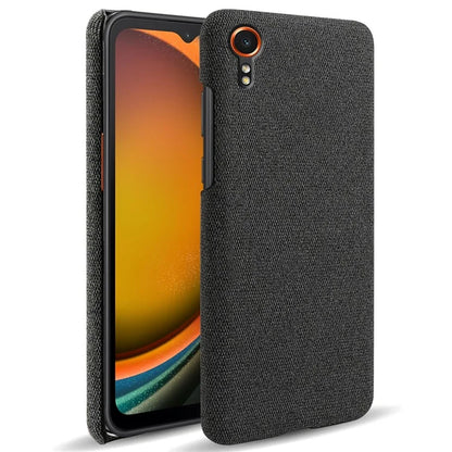 For Samsung Galaxy Xcover 7 Case Fabric Cloth Texture Solid Color Design Back Phone Cover