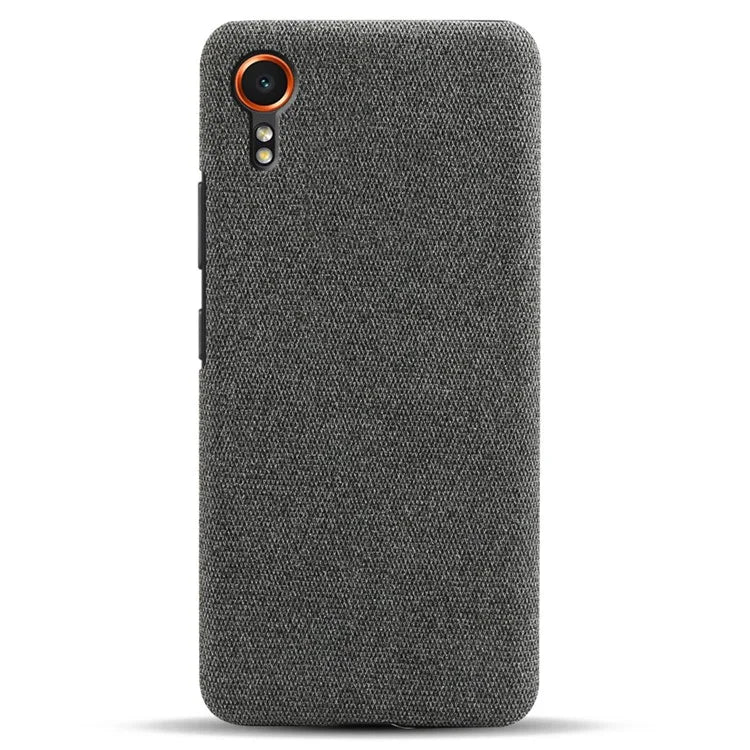 For Samsung Galaxy Xcover 7 Case Fabric Cloth Texture Solid Color Design Back Phone Cover