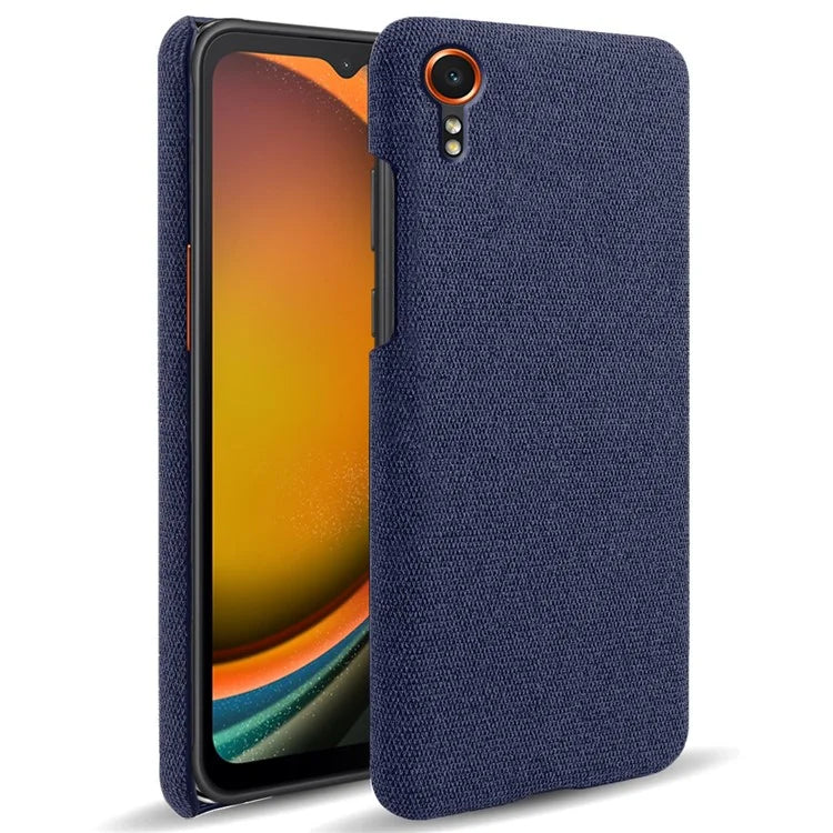 For Samsung Galaxy Xcover 7 Case Fabric Cloth Texture Solid Color Design Back Phone Cover