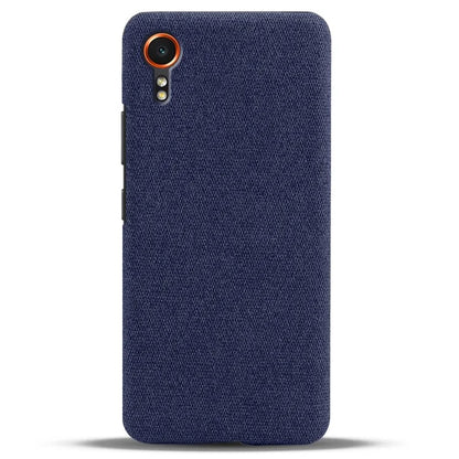 For Samsung Galaxy Xcover 7 Case Fabric Cloth Texture Solid Color Design Back Phone Cover