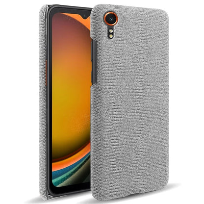 For Samsung Galaxy Xcover 7 Case Fabric Cloth Texture Solid Color Design Back Phone Cover