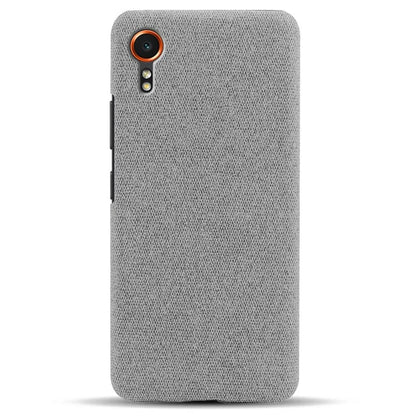 For Samsung Galaxy Xcover 7 Case Fabric Cloth Texture Solid Color Design Back Phone Cover