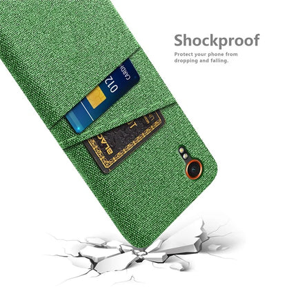 For Samsung Galaxy Xcover 7 Cell Phone Case Dual Card Holder Cloth Texture Bump Proof Cover