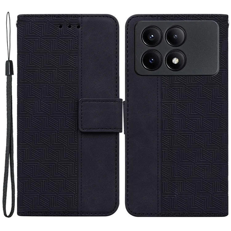 For Xiaomi Poco X6 Pro 5G / Redmi K70E 5G Anti-Drop PU Leather Cell Phone Case Wallet Stand Cover