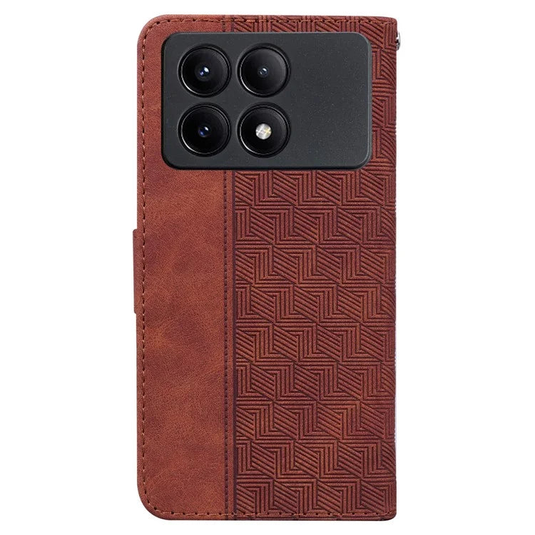 For Xiaomi Poco X6 Pro 5G / Redmi K70E 5G Anti-Drop PU Leather Cell Phone Case Wallet Stand Cover