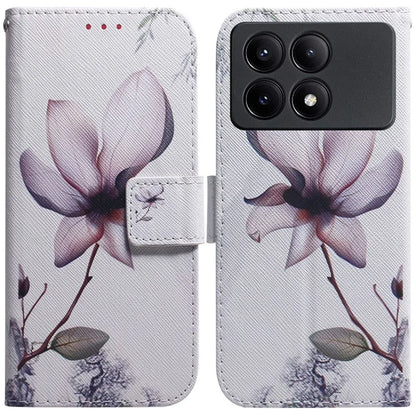 For Xiaomi Redmi K70E 5G / Poco X6 Pro 5G Magnetic Phone Case Leather Pattern Printing Stand Shell
