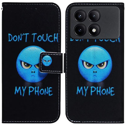 For Xiaomi Redmi K70E 5G / Poco X6 Pro 5G Magnetic Phone Case Leather Pattern Printing Stand Shell