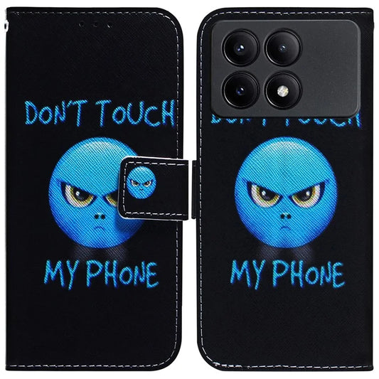For Xiaomi Redmi K70E 5G / Poco X6 Pro 5G Magnetic Phone Case Leather Pattern Printing Stand Shell