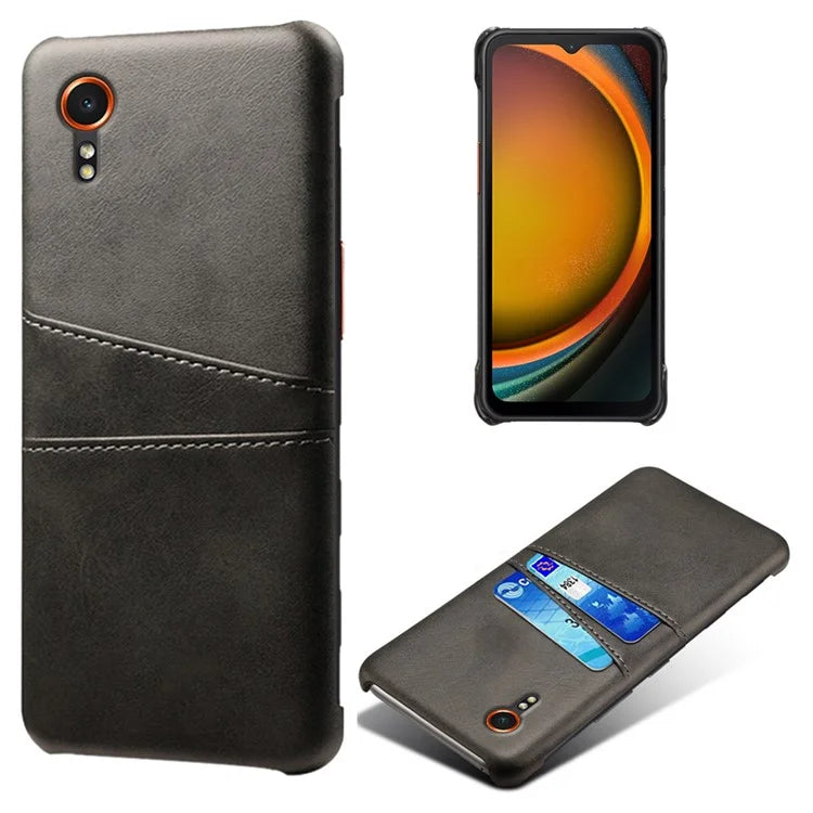 For Samsung Galaxy Xcover 7 Case Hard PC Scratch-proof Phone Cover with Dual Card Holder