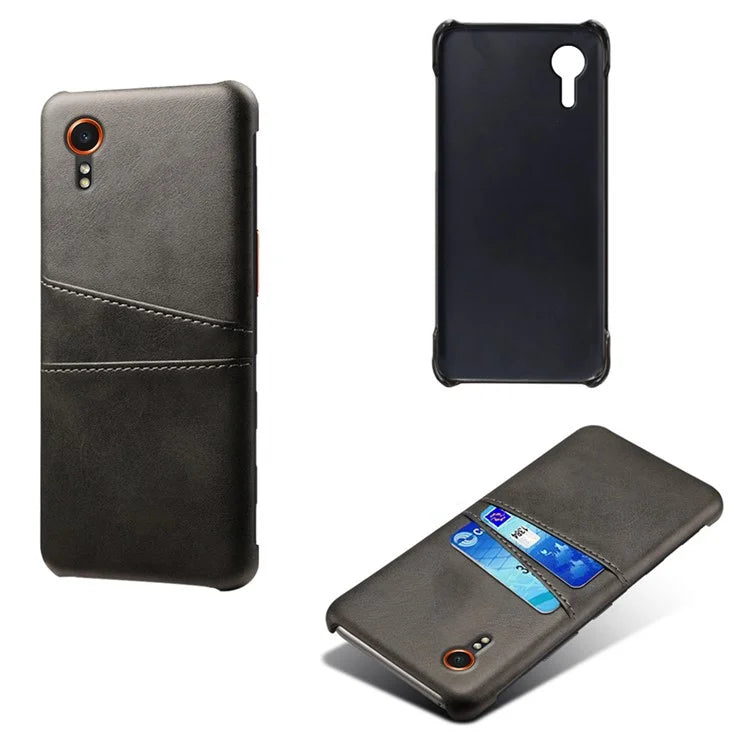 For Samsung Galaxy Xcover 7 Case Hard PC Scratch-proof Phone Cover with Dual Card Holder