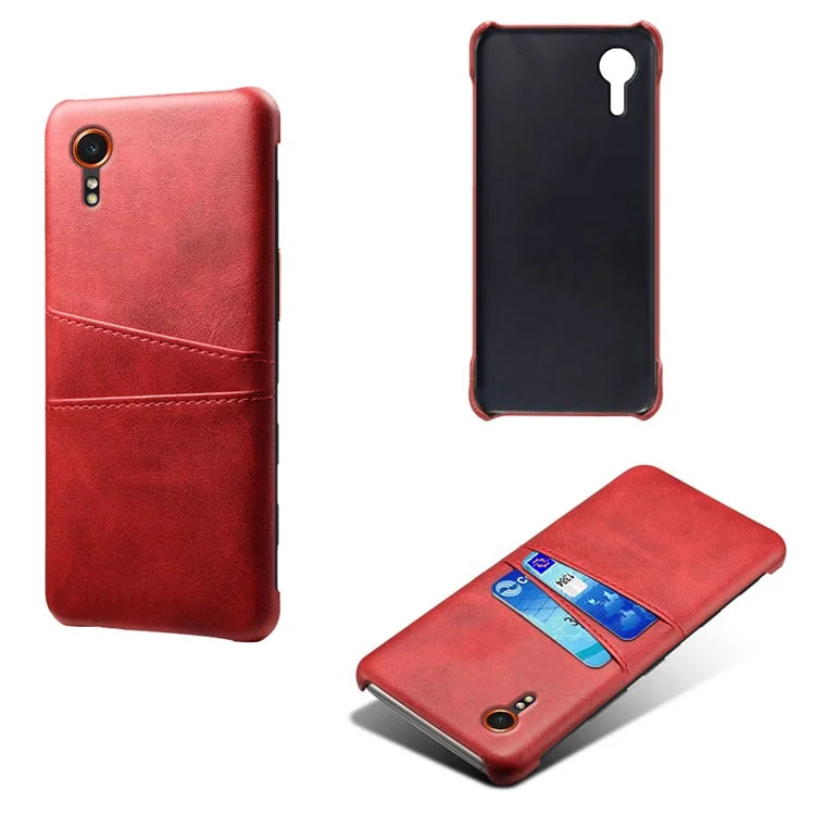 For Samsung Galaxy Xcover 7 Case Hard PC Scratch-proof Phone Cover with Dual Card Holder