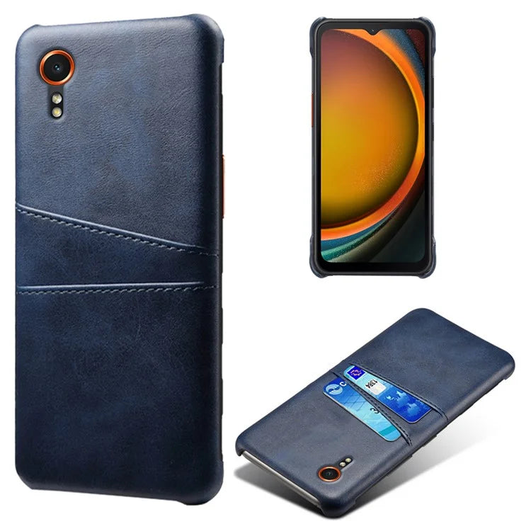 For Samsung Galaxy Xcover 7 Case Hard PC Scratch-proof Phone Cover with Dual Card Holder