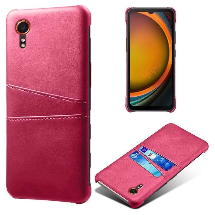 For Samsung Galaxy Xcover 7 Case Hard PC Scratch-proof Phone Cover with Dual Card Holder
