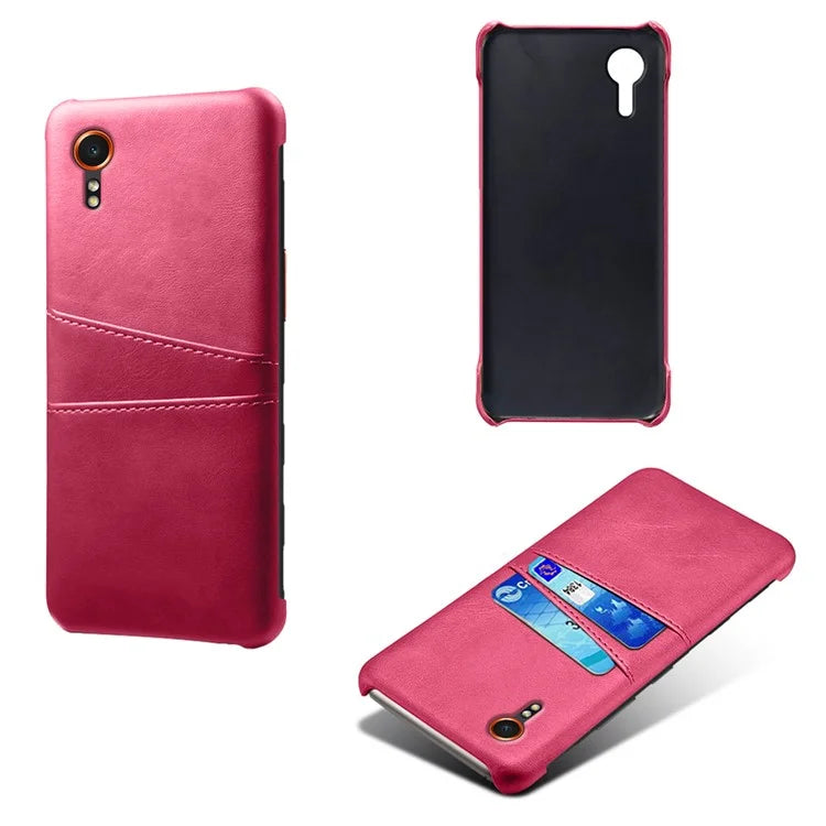 For Samsung Galaxy Xcover 7 Case Hard PC Scratch-proof Phone Cover with Dual Card Holder
