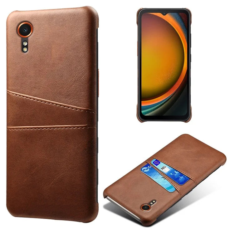 For Samsung Galaxy Xcover 7 Case Hard PC Scratch-proof Phone Cover with Dual Card Holder