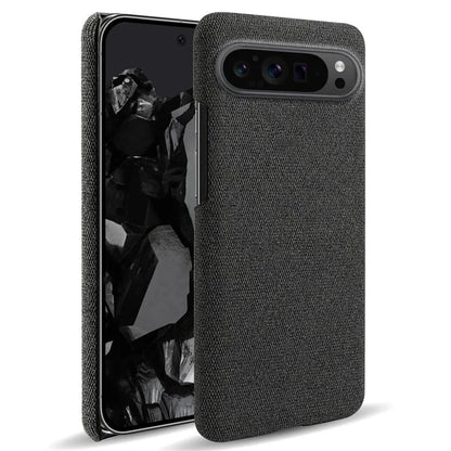 For Google Pixel 9 Pro Case Solid Color PC+Cloth Drop Protection Back Phone Cover