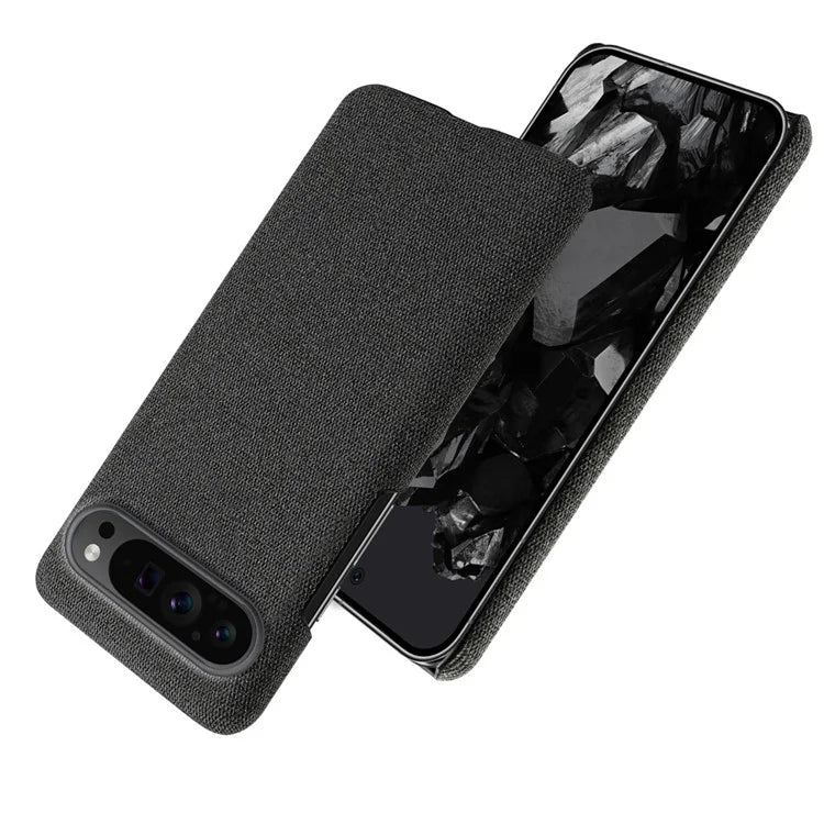 For Google Pixel 9 Pro Case Solid Color PC+Cloth Drop Protection Back Phone Cover