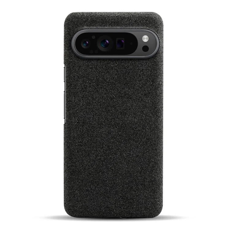For Google Pixel 9 Pro Case Solid Color PC+Cloth Drop Protection Back Phone Cover