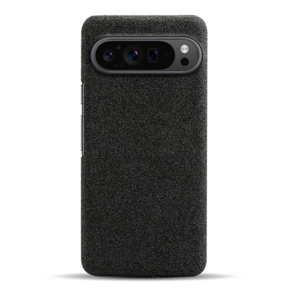 For Google Pixel 9 Pro Case Solid Color PC+Cloth Drop Protection Back Phone Cover