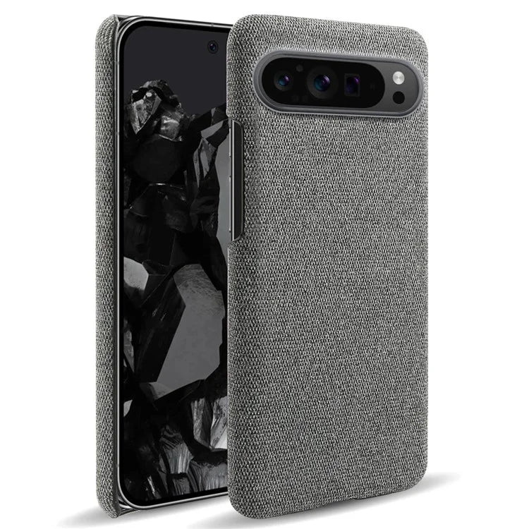For Google Pixel 9 Pro Case Solid Color PC+Cloth Drop Protection Back Phone Cover