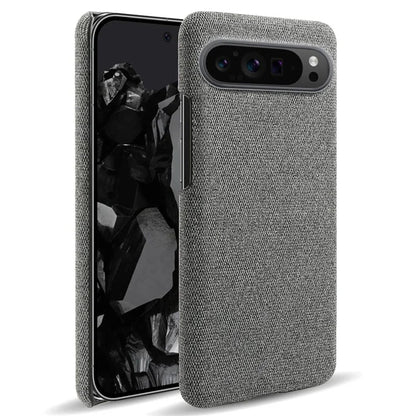 For Google Pixel 9 Pro Case Solid Color PC+Cloth Drop Protection Back Phone Cover