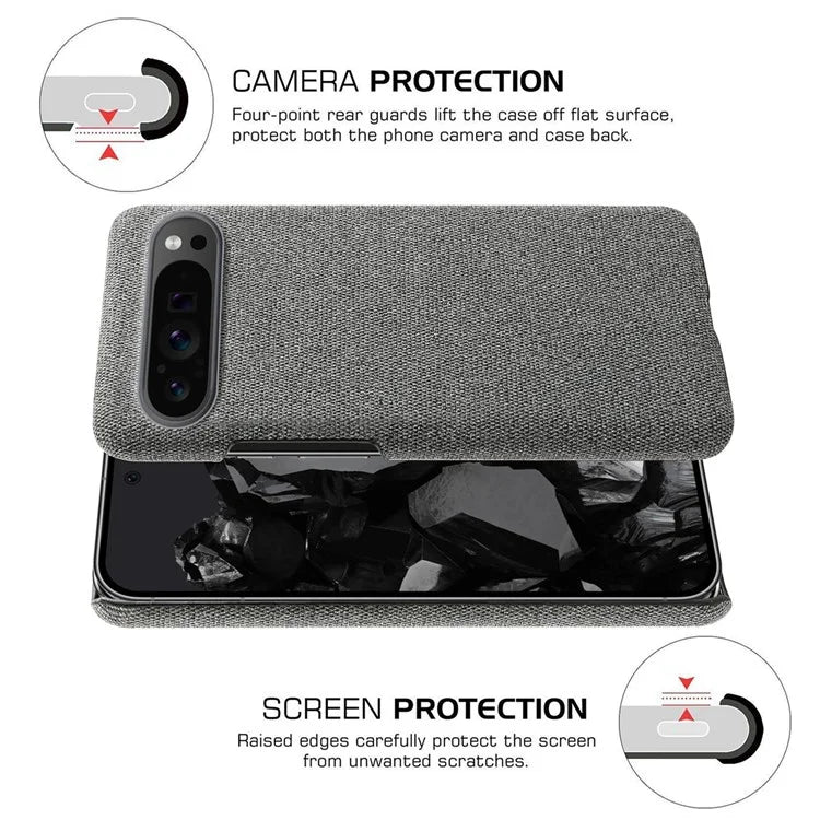 For Google Pixel 9 Pro Case Solid Color PC+Cloth Drop Protection Back Phone Cover