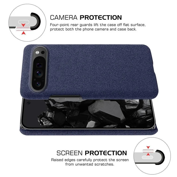 For Google Pixel 9 Pro Case Solid Color PC+Cloth Drop Protection Back Phone Cover
