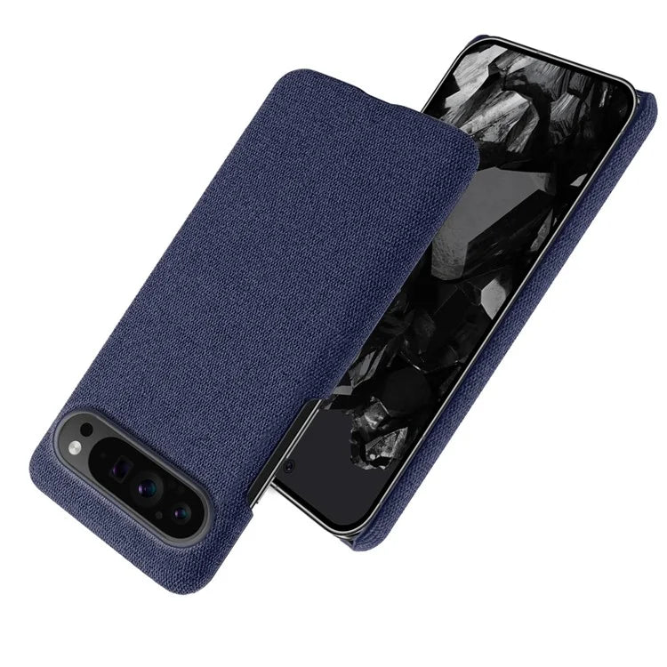 For Google Pixel 9 Pro Case Solid Color PC+Cloth Drop Protection Back Phone Cover