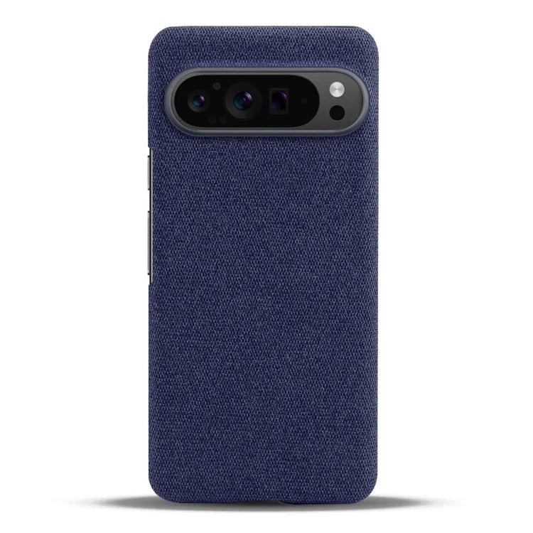 For Google Pixel 9 Pro Case Solid Color PC+Cloth Drop Protection Back Phone Cover