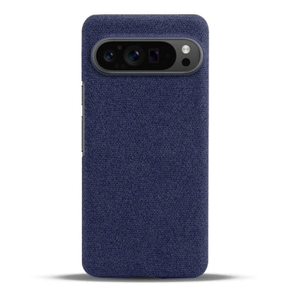 For Google Pixel 9 Pro Case Solid Color PC+Cloth Drop Protection Back Phone Cover