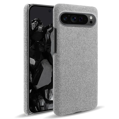 For Google Pixel 9 Pro Case Solid Color PC+Cloth Drop Protection Back Phone Cover