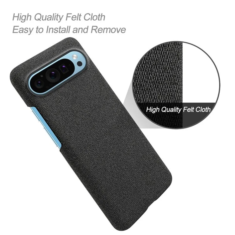 For Google Pixel 9 Case PC+Cloth Drop-resistant Phone Protective Cover