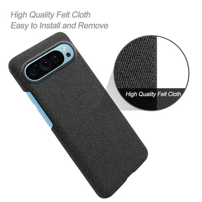 For Google Pixel 9 Case PC+Cloth Drop-resistant Phone Protective Cover