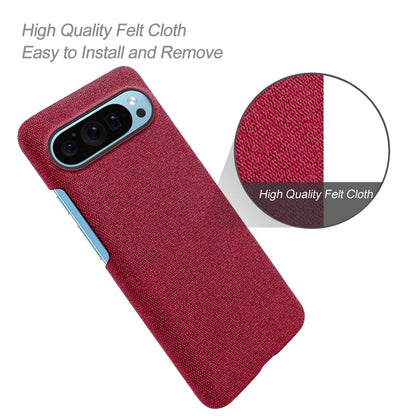 For Google Pixel 9 Case PC+Cloth Drop-resistant Phone Protective Cover