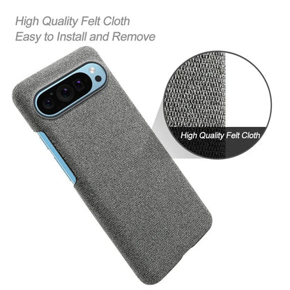 For Google Pixel 9 Case PC+Cloth Drop-resistant Phone Protective Cover