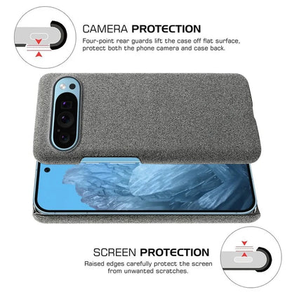 For Google Pixel 9 Case PC+Cloth Drop-resistant Phone Protective Cover