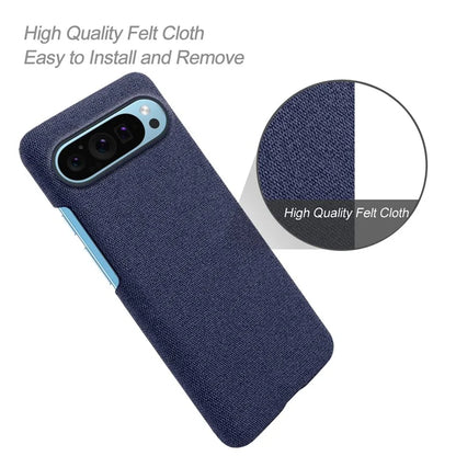 For Google Pixel 9 Case PC+Cloth Drop-resistant Phone Protective Cover