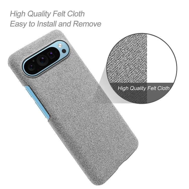 For Google Pixel 9 Case PC+Cloth Drop-resistant Phone Protective Cover