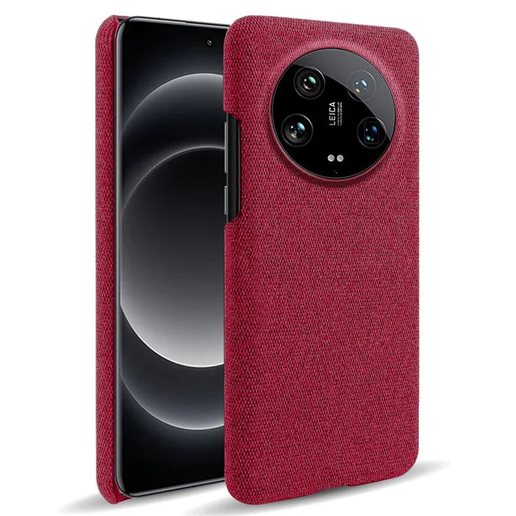 For Xiaomi 14 Ultra Shockproof Case PC+Cloth Slim Mobile Phone Cover