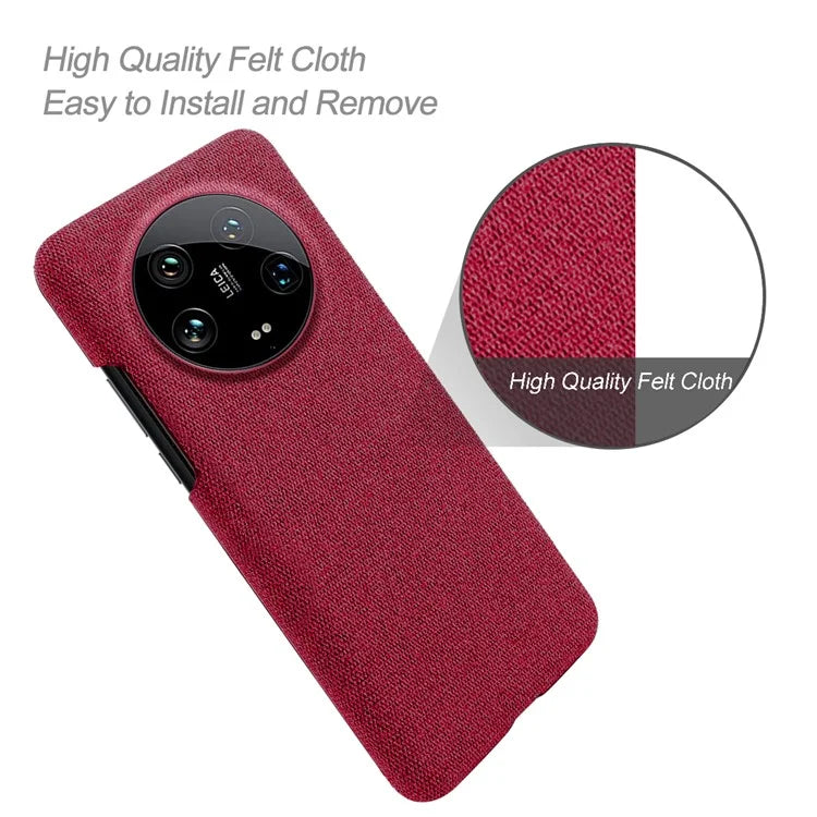 For Xiaomi 14 Ultra Shockproof Case PC+Cloth Slim Mobile Phone Cover