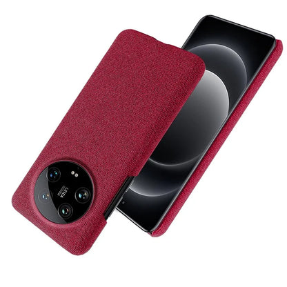 For Xiaomi 14 Ultra Shockproof Case PC+Cloth Slim Mobile Phone Cover