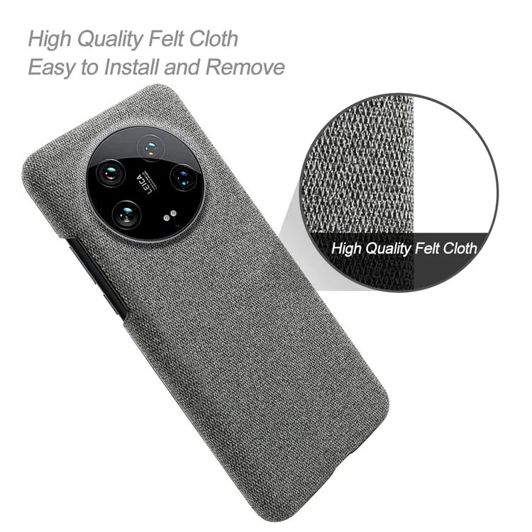 For Xiaomi 14 Ultra Shockproof Case PC+Cloth Slim Mobile Phone Cover