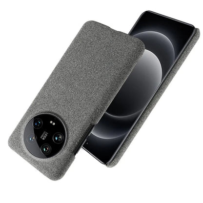 For Xiaomi 14 Ultra Shockproof Case PC+Cloth Slim Mobile Phone Cover