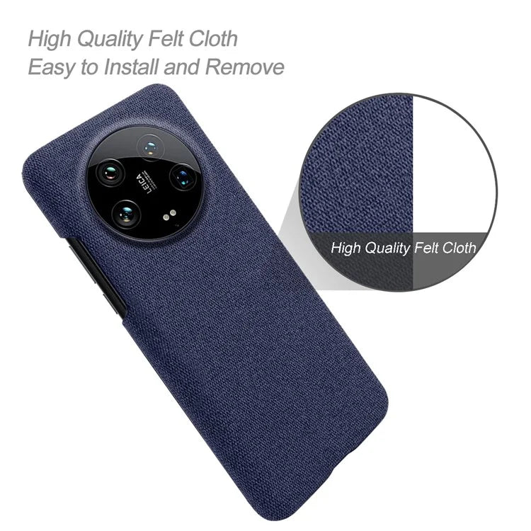 For Xiaomi 14 Ultra Shockproof Case PC+Cloth Slim Mobile Phone Cover