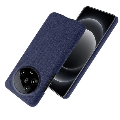 For Xiaomi 14 Ultra Shockproof Case PC+Cloth Slim Mobile Phone Cover