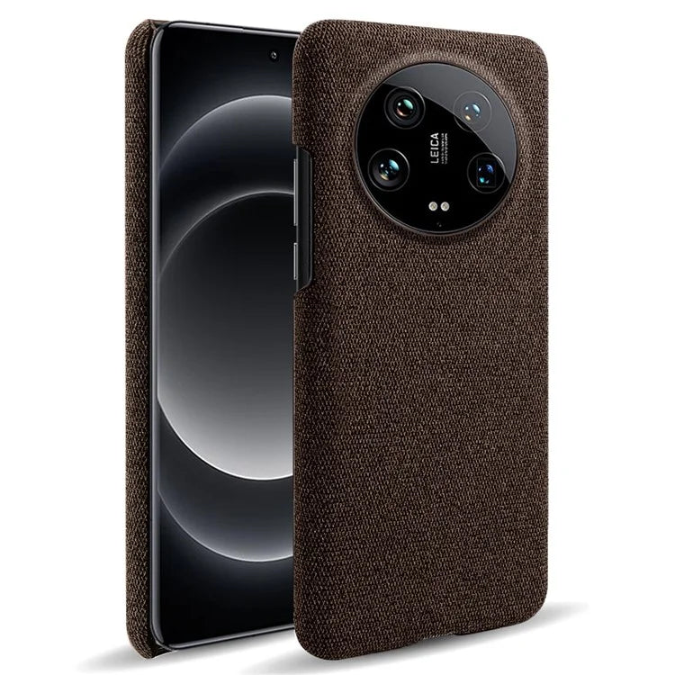 For Xiaomi 14 Ultra Shockproof Case PC+Cloth Slim Mobile Phone Cover