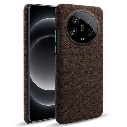 For Xiaomi 14 Ultra Shockproof Case PC+Cloth Slim Mobile Phone Cover