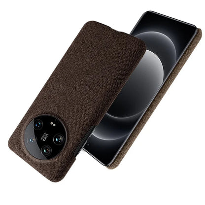 For Xiaomi 14 Ultra Shockproof Case PC+Cloth Slim Mobile Phone Cover