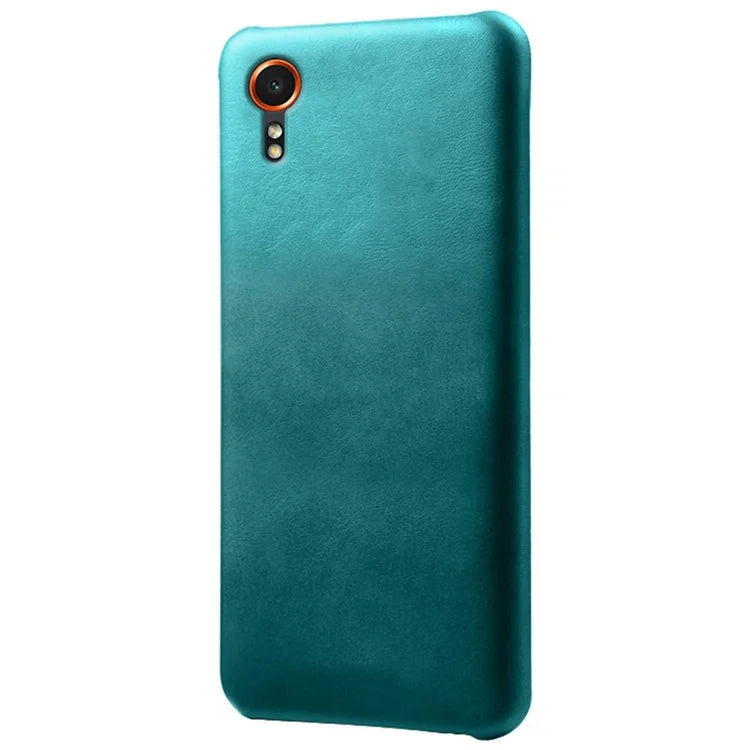 For Samsung Galaxy Xcover 7 Case Shock-Absorbent PU Leather+PC Calf Texture Phone Cover