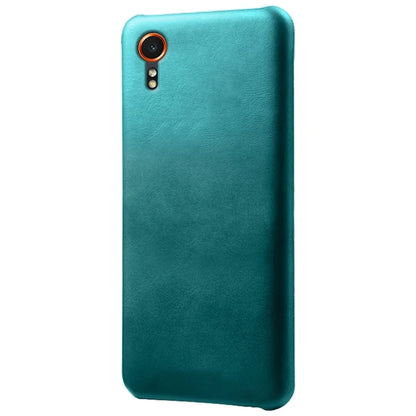 For Samsung Galaxy Xcover 7 Case Shock-Absorbent PU Leather+PC Calf Texture Phone Cover